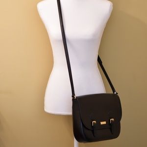 Brand New! Ralph Lauren Black Crossbody Saddle Bag